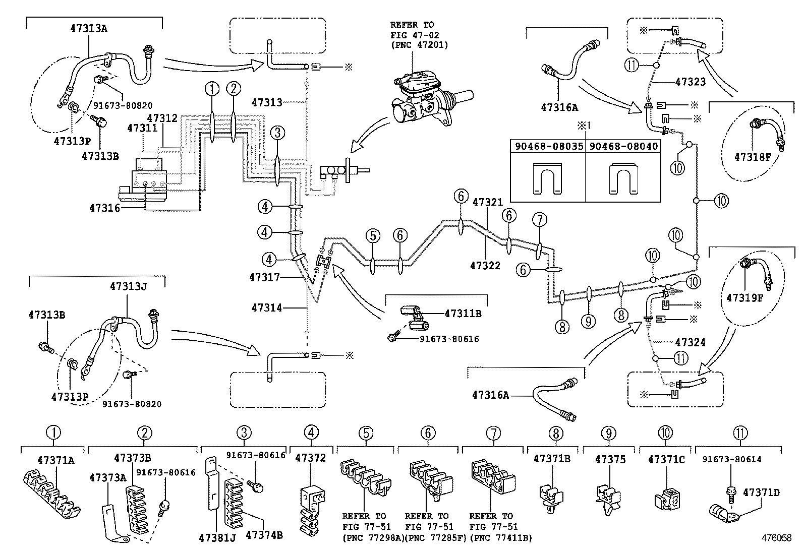  NOAH VOXY |  BRAKE TUBE CLAMP