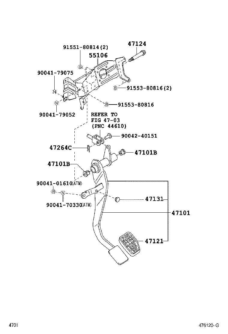  PIXIS VAN |  BRAKE PEDAL BRACKET