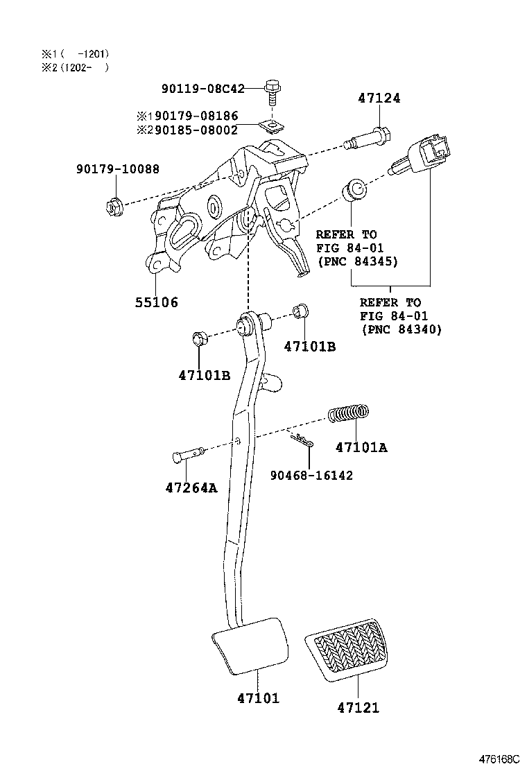  MARK X ZIO |  BRAKE PEDAL BRACKET