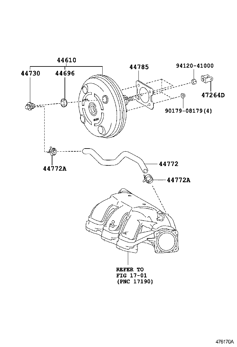  MARK X ZIO |  BRAKE BOOSTER VACUUM TUBE