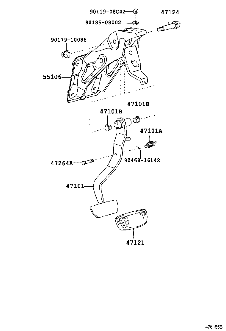  ISIS |  BRAKE PEDAL BRACKET