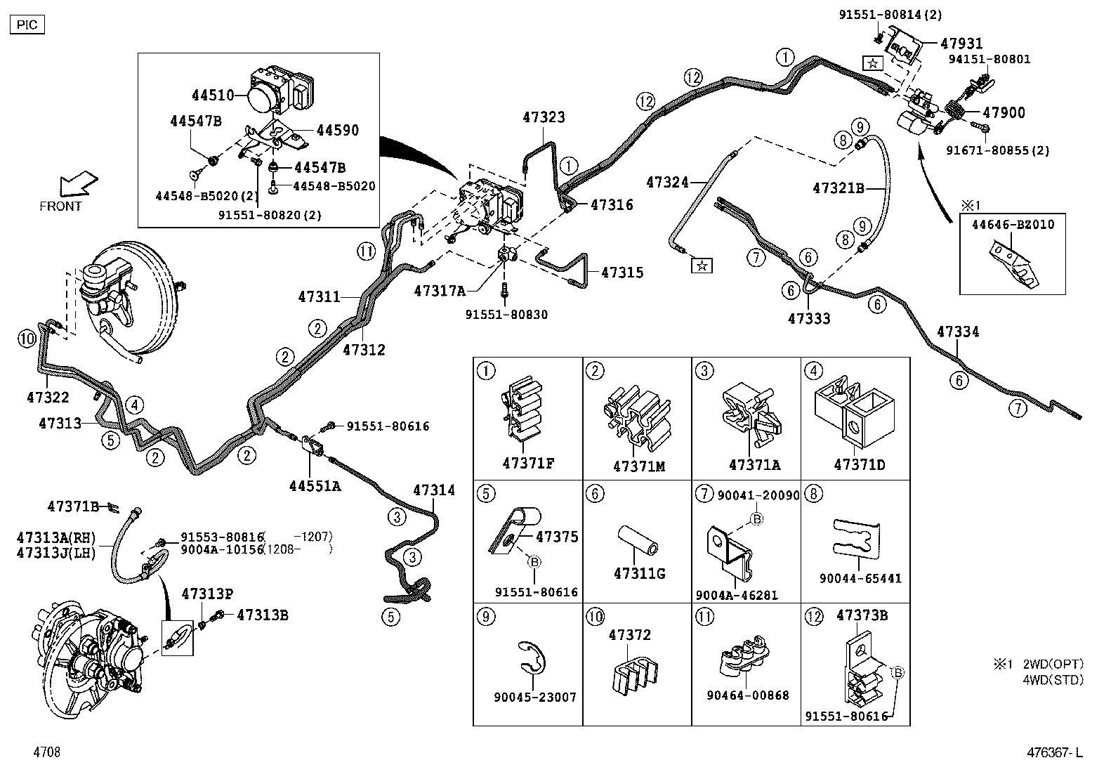  LITE TOWNACE |  BRAKE TUBE CLAMP