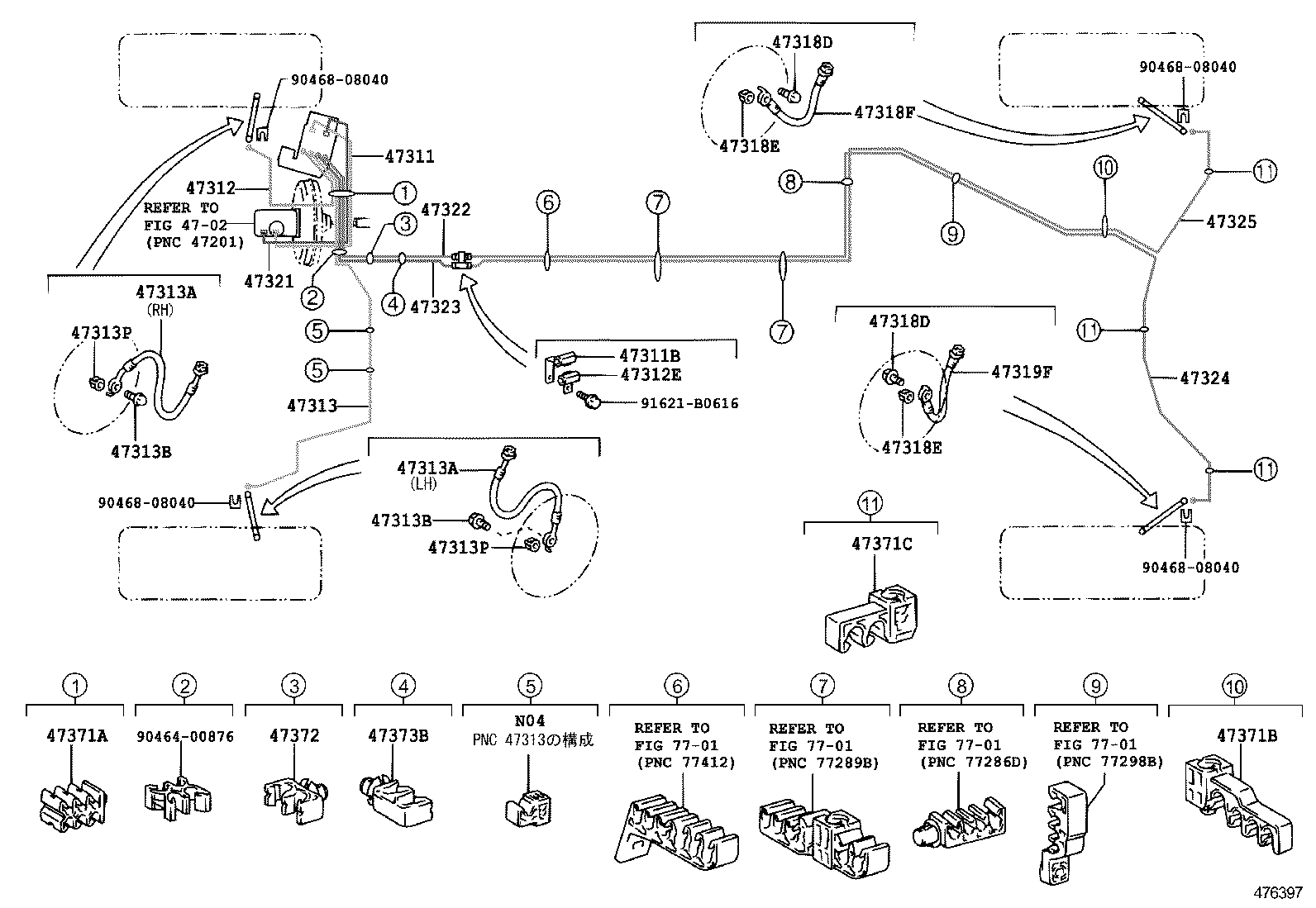  CROWN |  BRAKE TUBE CLAMP