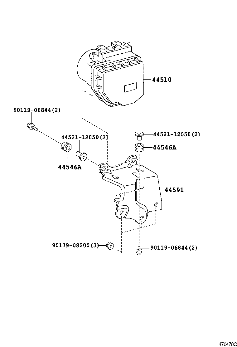  RAV4 VANGUARD |  BRAKE TUBE CLAMP