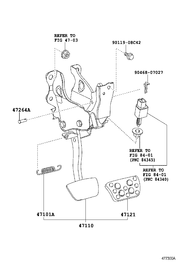  NOAH VOXY |  BRAKE PEDAL BRACKET