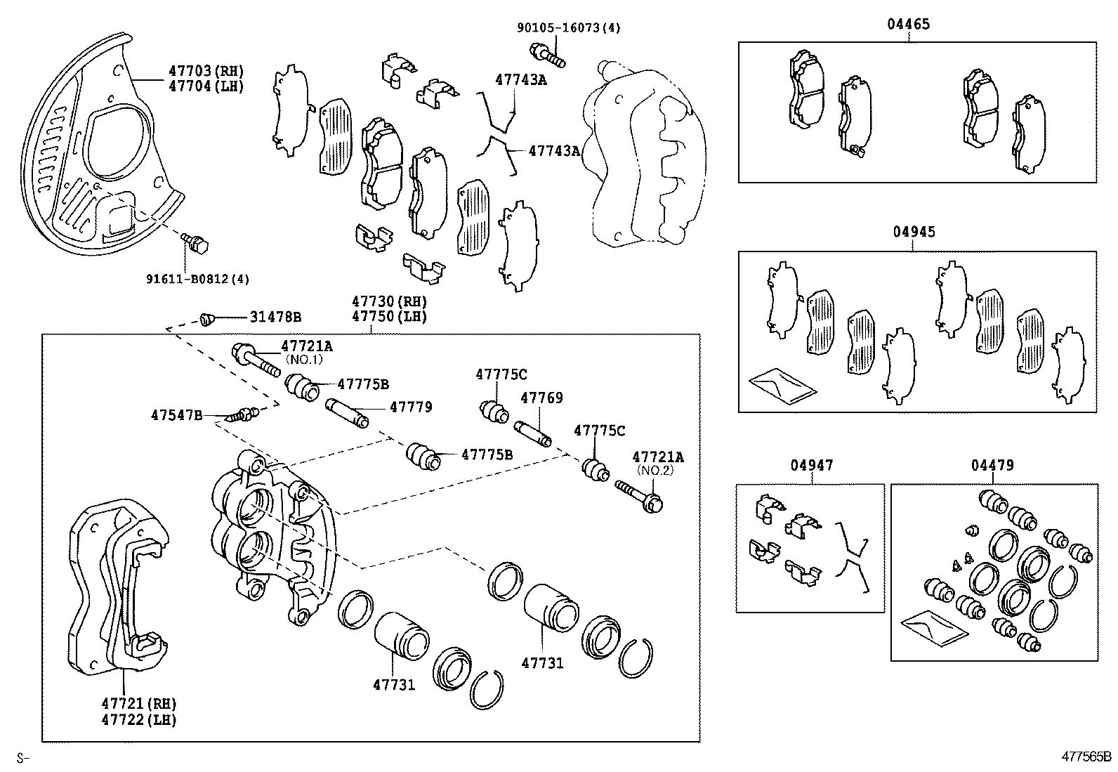 DYNA TOYOACE HV | FRONT DISC BRAKE CALIPER DUST COVER