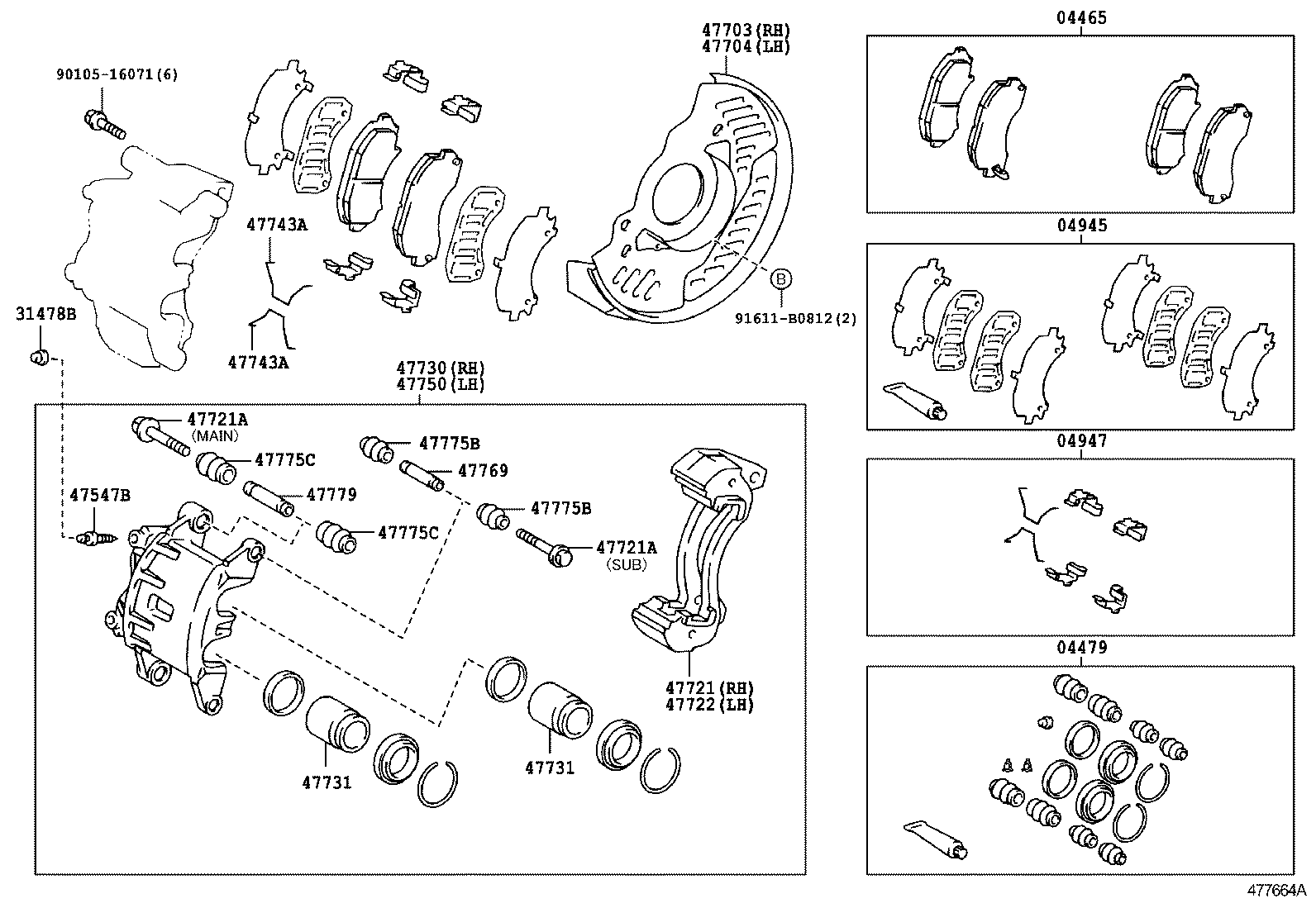 DYNA TOYOACE | FRONT DISC BRAKE CALIPER DUST COVER