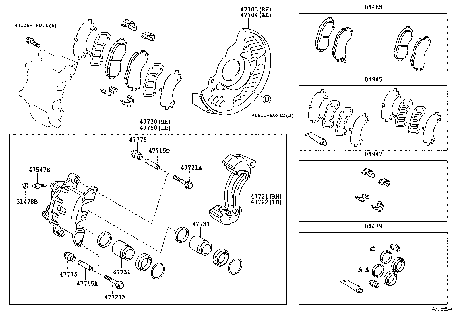  DYNA TOYOACE |  FRONT DISC BRAKE CALIPER DUST COVER
