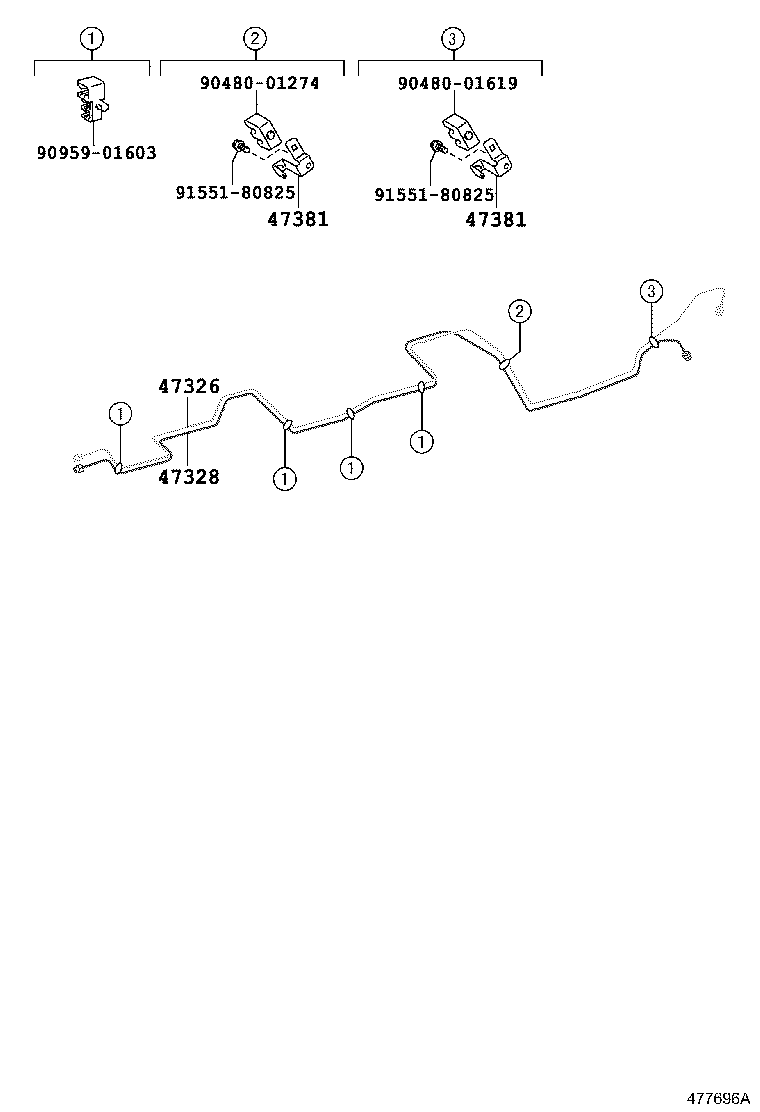  DYNA TOYOACE |  BRAKE TUBE CLAMP