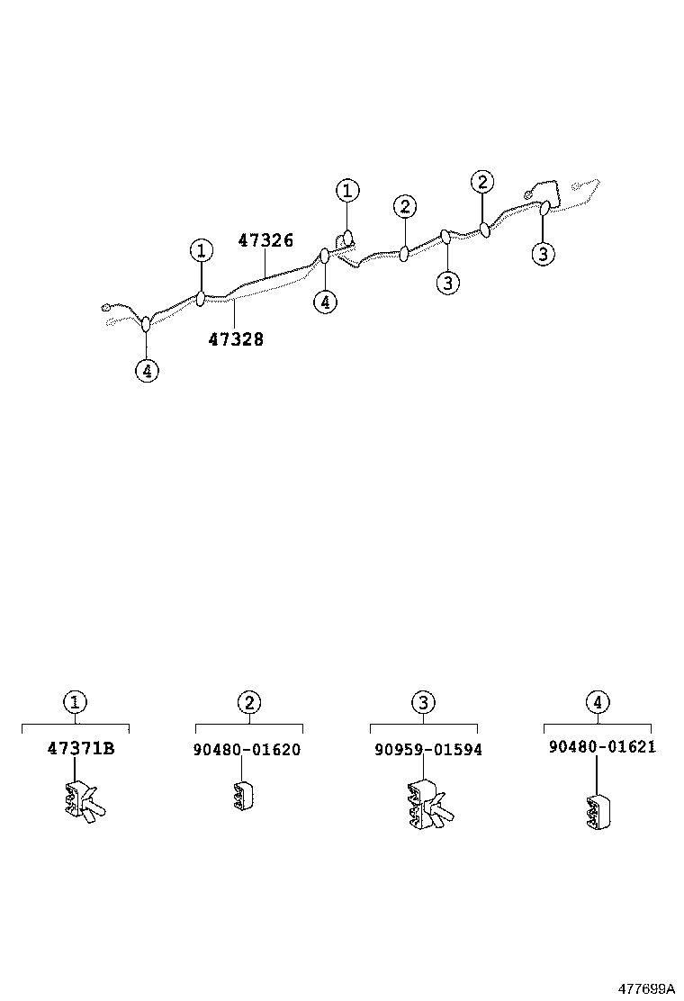  DYNA TOYOACE HV |  BRAKE TUBE CLAMP