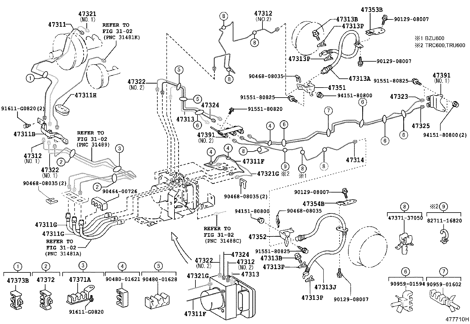 DYNA TOYOACE |  BRAKE TUBE CLAMP