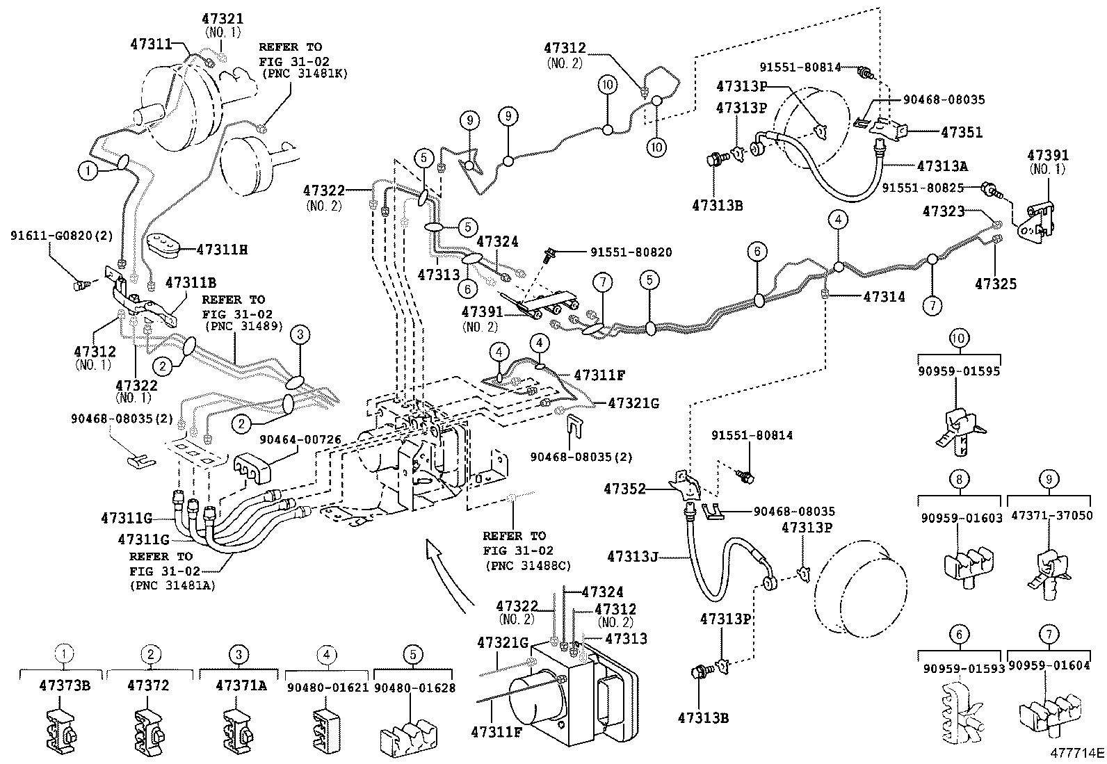  DYNA TOYOACE |  BRAKE TUBE CLAMP