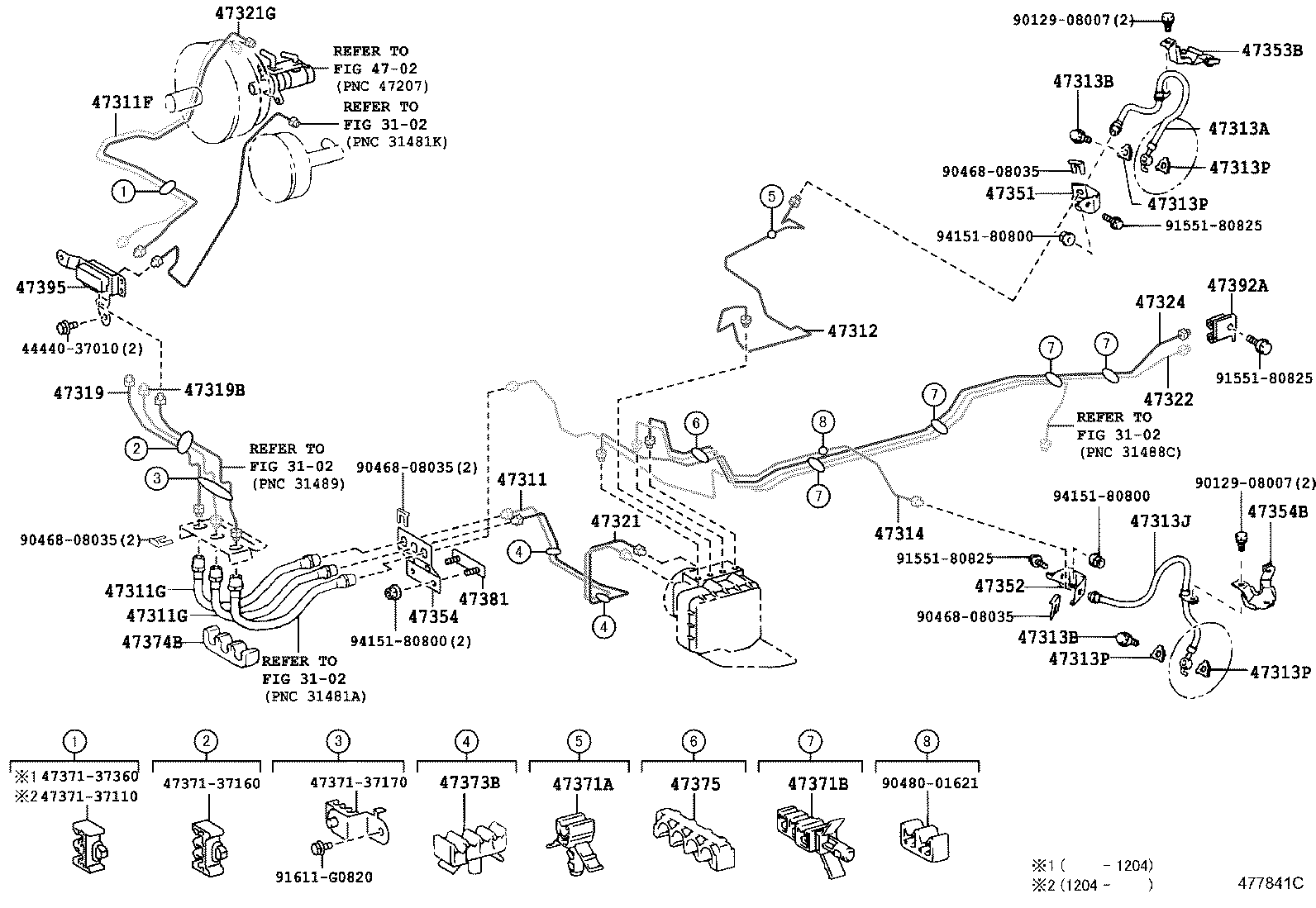  DYNA TOYOACE |  BRAKE TUBE CLAMP