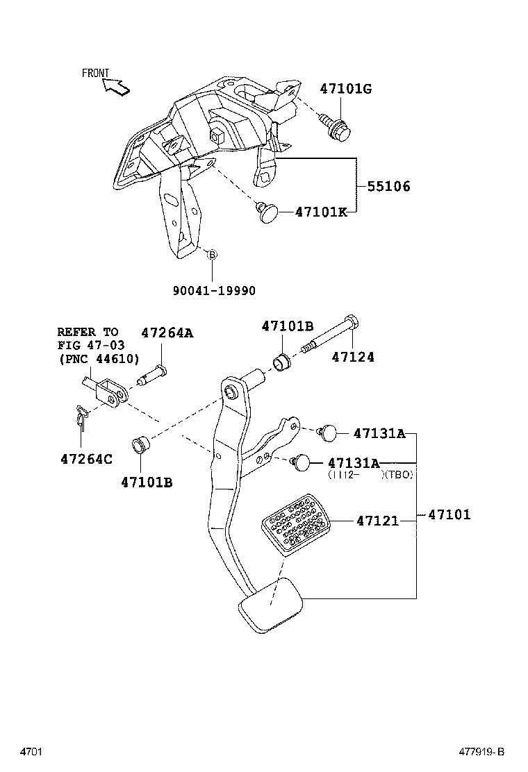  PIXIS SPACE |  BRAKE PEDAL BRACKET