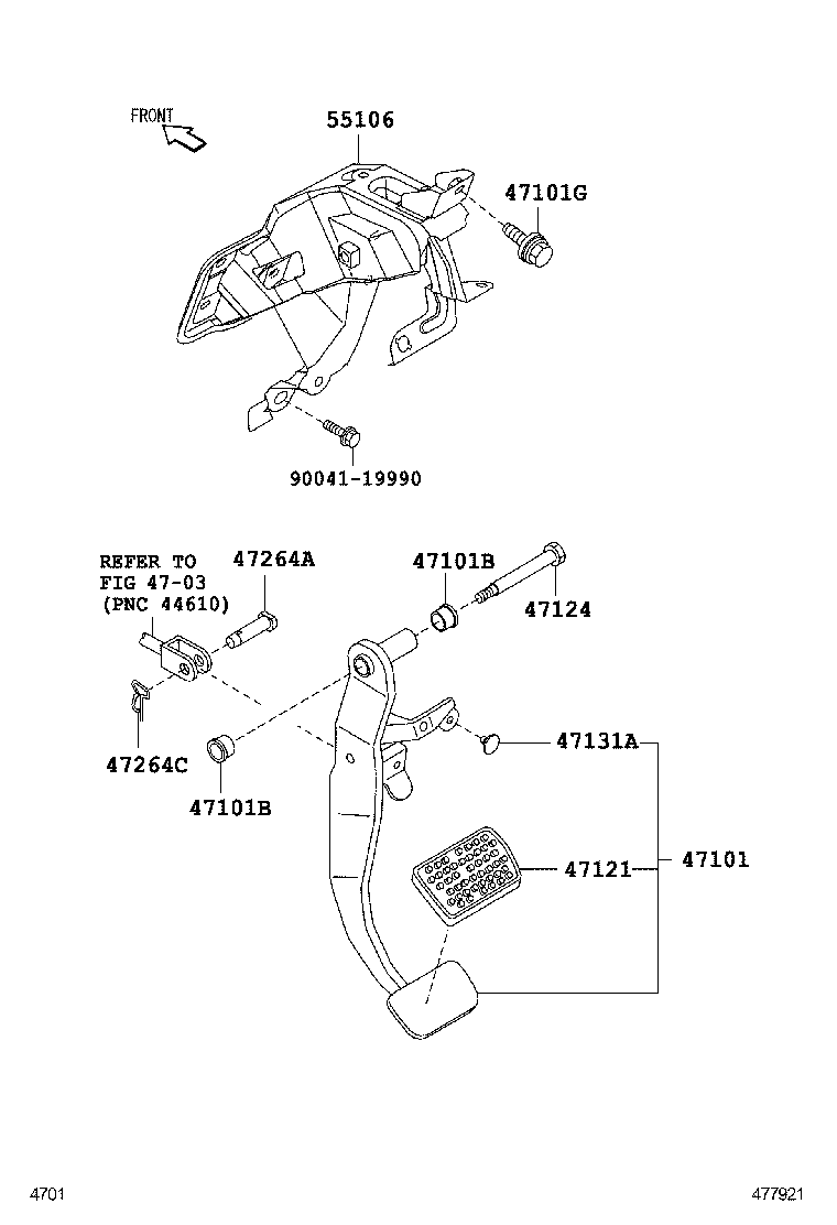  PIXIS SPACE |  BRAKE PEDAL BRACKET