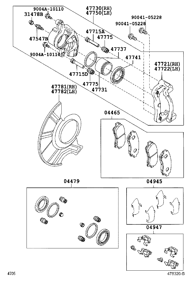  LITE TOWNACE |  FRONT DISC BRAKE CALIPER DUST COVER