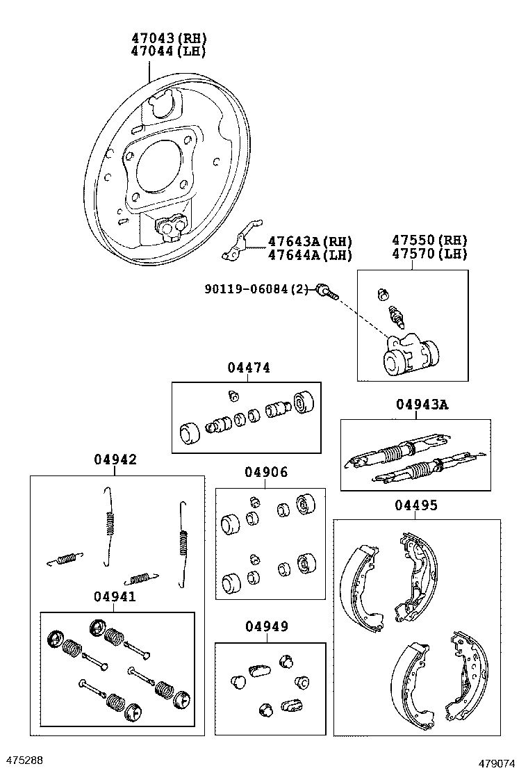  PREMIO ALLION |  REAR DRUM BRAKE WHEEL CYLINDER BACKING PLATE