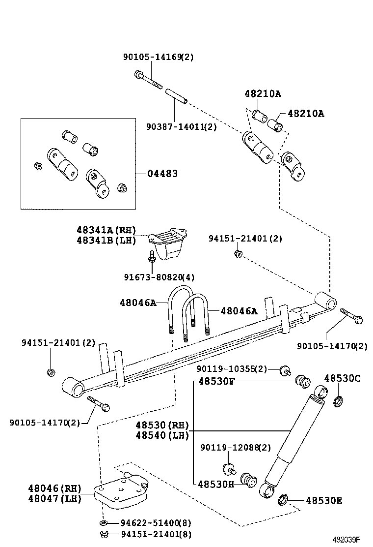  HIACE REGIUSACE |  REAR SPRING SHOCK ABSORBER