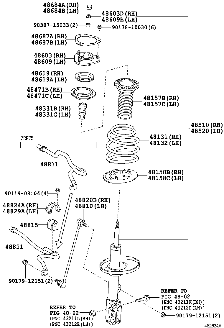  NOAH VOXY |  FRONT SPRING SHOCK ABSORBER