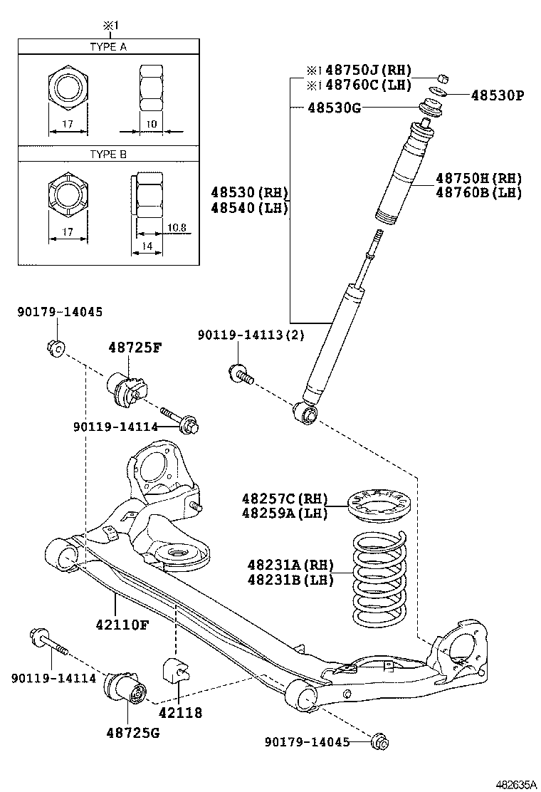  NOAH VOXY |  REAR SPRING SHOCK ABSORBER
