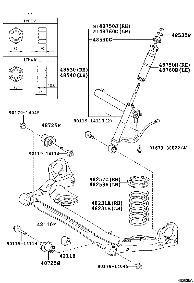  NOAH VOXY |  REAR SPRING SHOCK ABSORBER