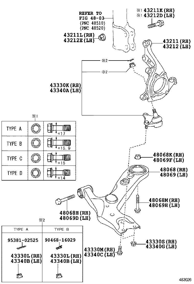  SAI |  FRONT AXLE ARM STEERING KNUCKLE