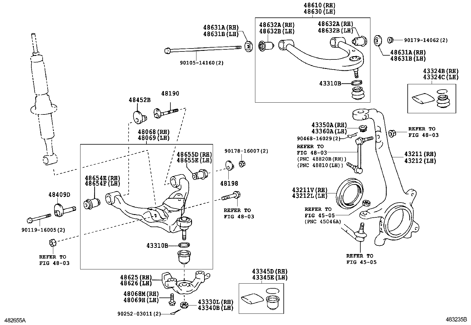  FJ CRUISER |  FRONT AXLE ARM STEERING KNUCKLE