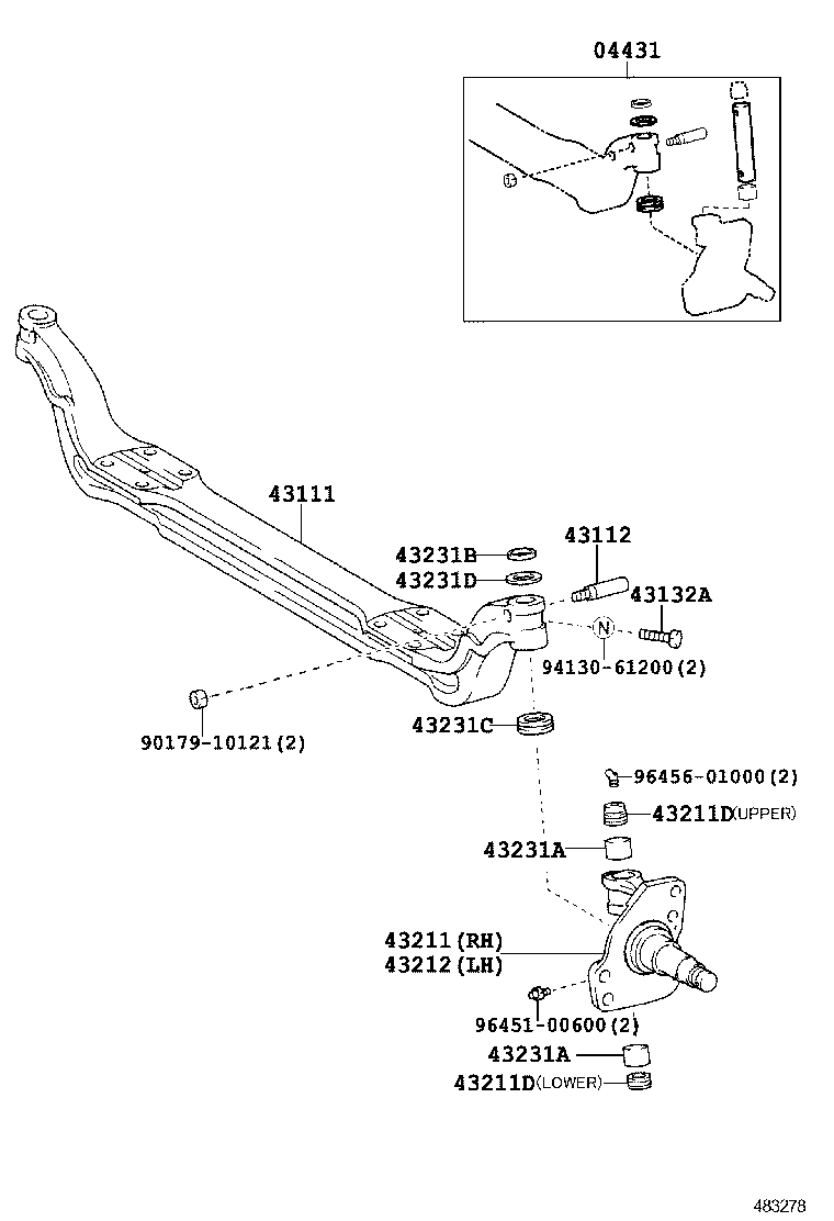 DYNA TOYOACE | FRONT AXLE ARM STEERING KNUCKLE