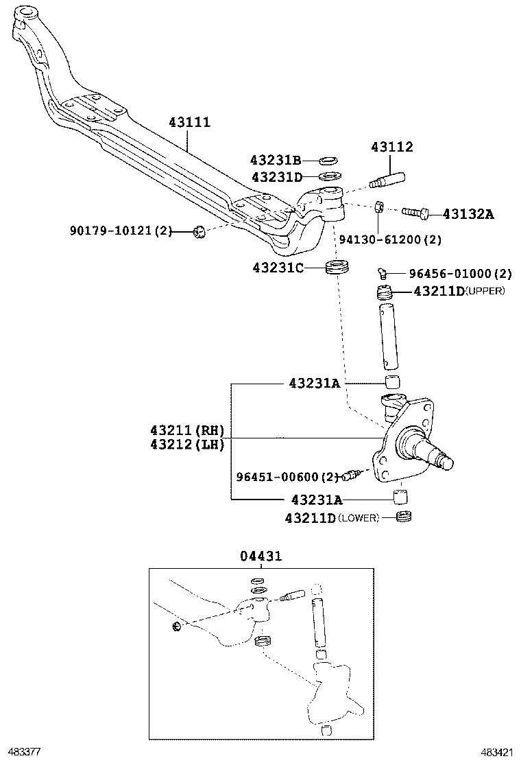  DYNA TOYOACE |  FRONT AXLE ARM STEERING KNUCKLE