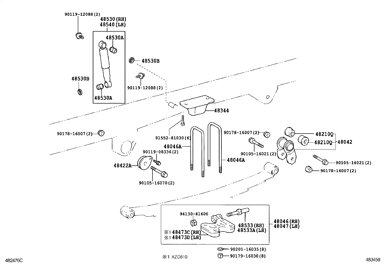  DYNA TOYOACE |  REAR SPRING SHOCK ABSORBER