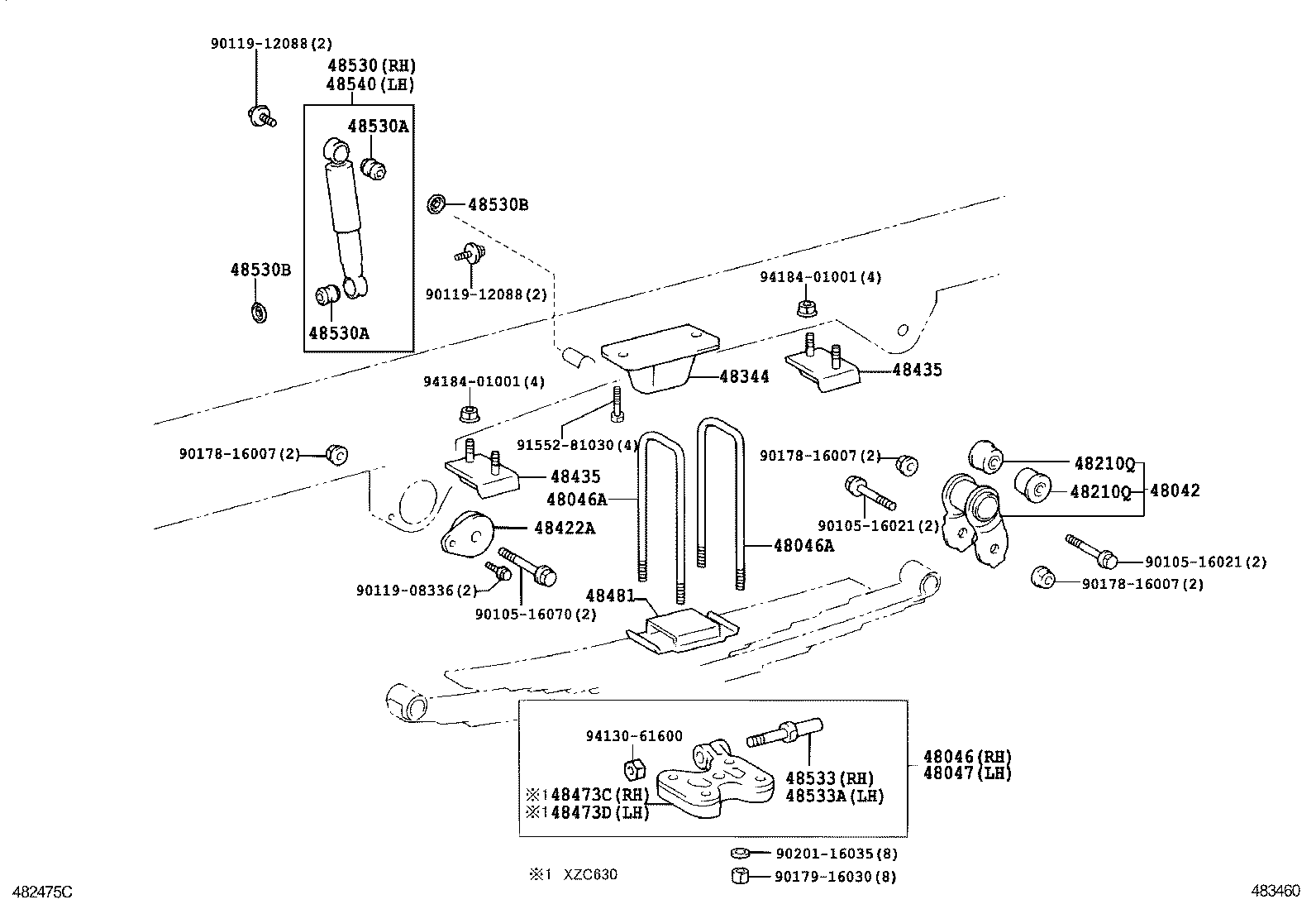  DYNA TOYOACE |  REAR SPRING SHOCK ABSORBER