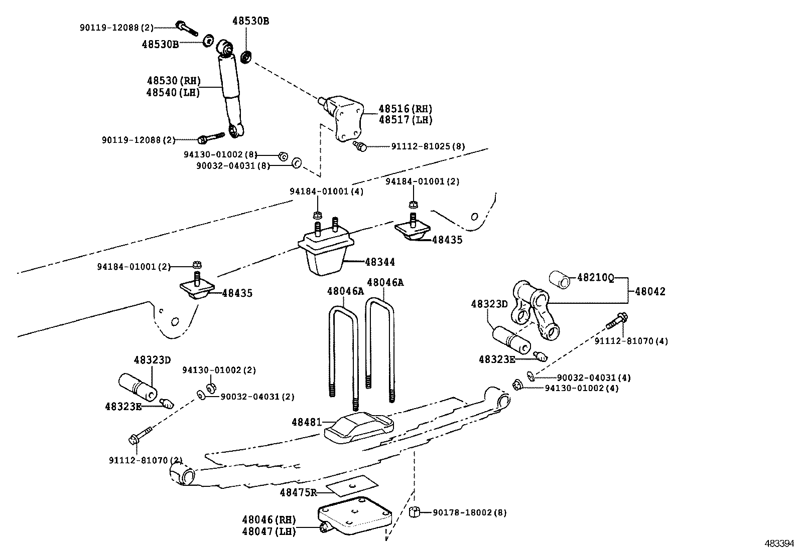  DYNA TOYOACE |  REAR SPRING SHOCK ABSORBER