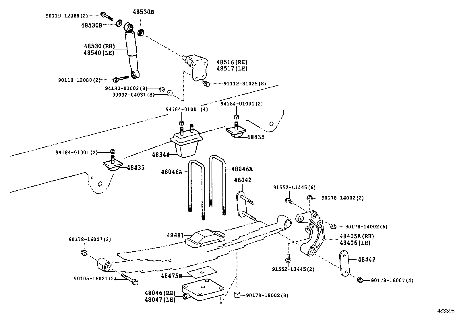  DYNA TOYOACE |  REAR SPRING SHOCK ABSORBER