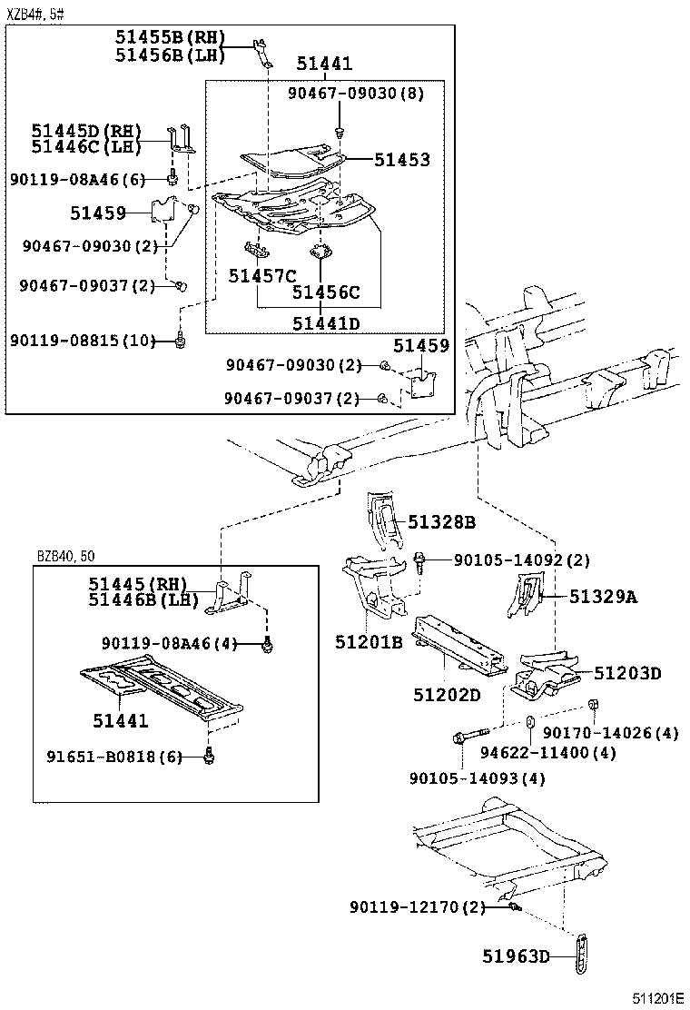  COASTER |  SUSPENSION CROSSMEMBER UNDER COVER