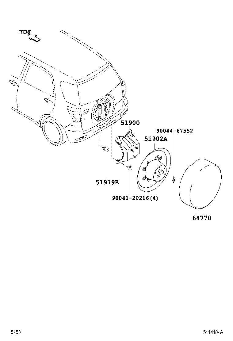  RUSH |  SPARE WHEEL CARRIER