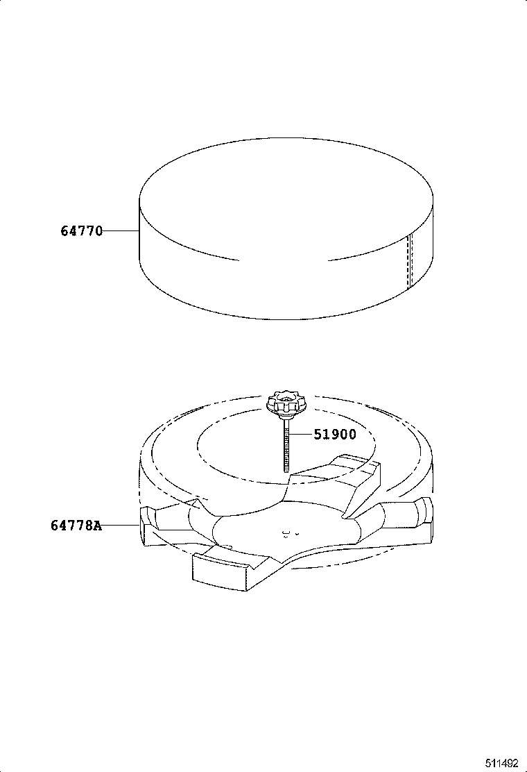  ESTIMA HYBRID |  SPARE WHEEL CARRIER