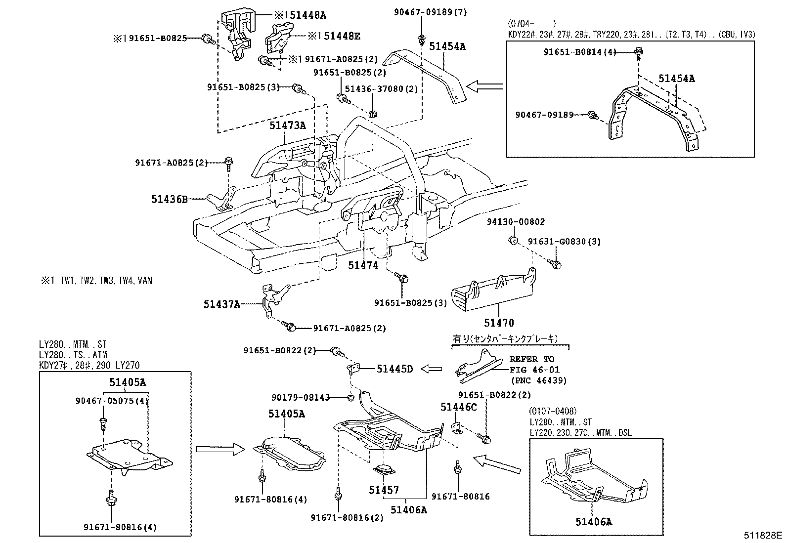  DYNA TOYOACE |  SUSPENSION CROSSMEMBER UNDER COVER
