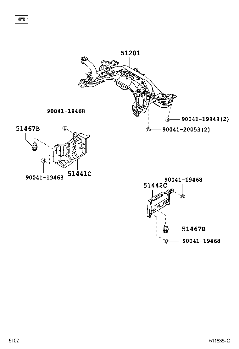  PIXIS SPACE |  SUSPENSION CROSSMEMBER UNDER COVER