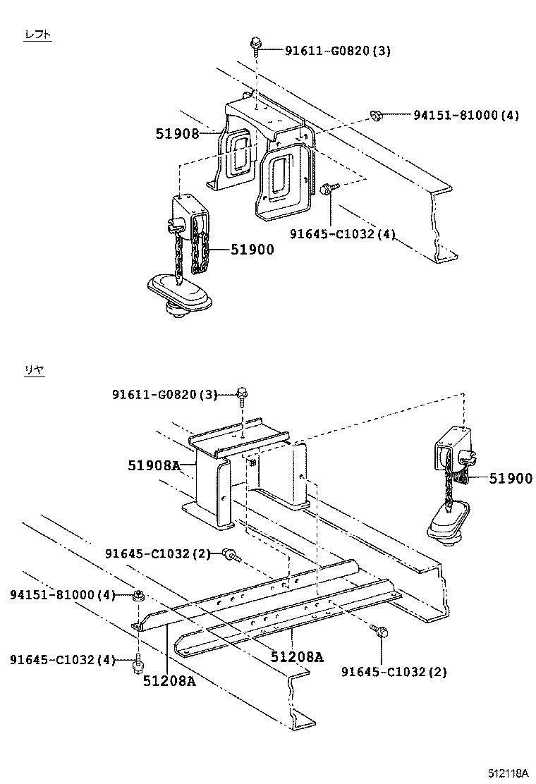  DYNA TOYOACE |  SPARE WHEEL CARRIER