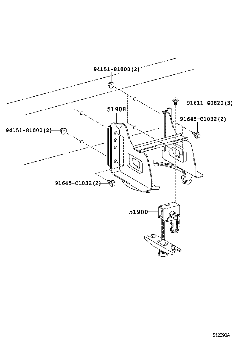  DYNA TOYOACE |  SPARE WHEEL CARRIER