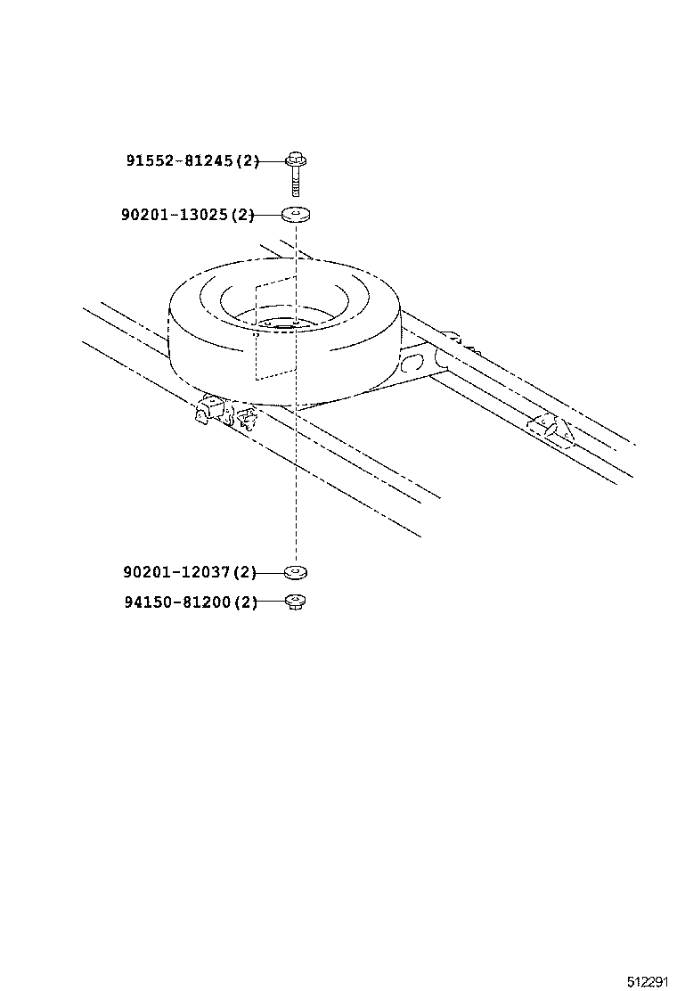  DYNA TOYOACE |  SPARE WHEEL CARRIER