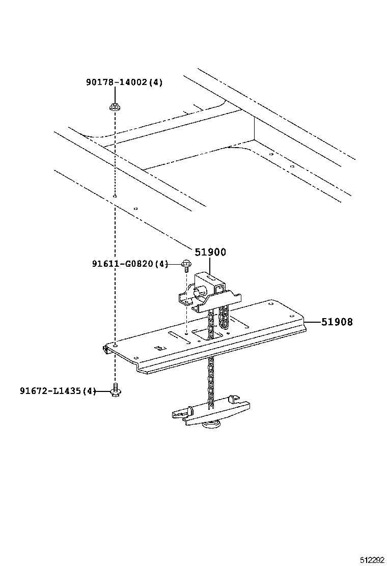  DYNA TOYOACE |  SPARE WHEEL CARRIER