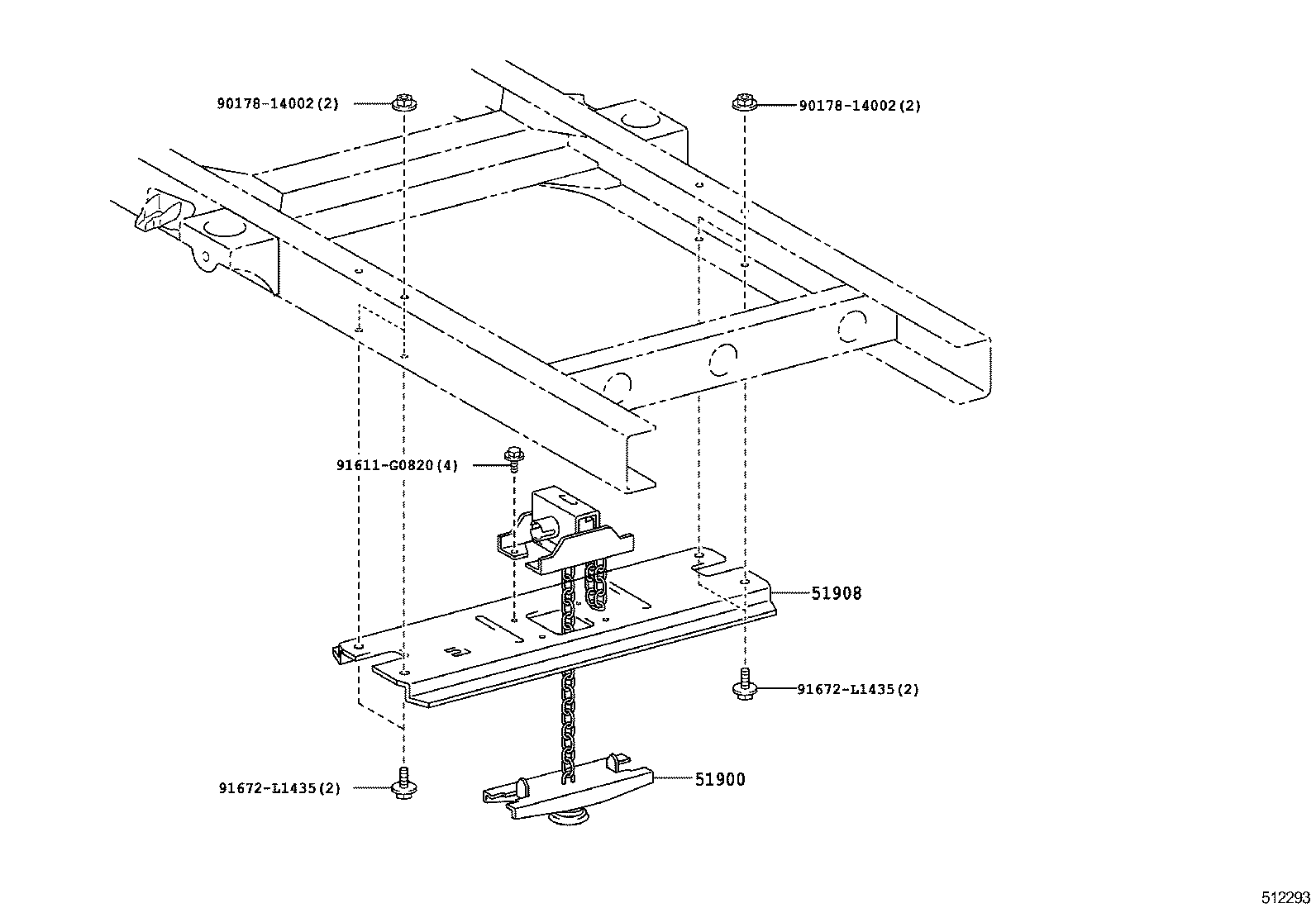  DYNA TOYOACE |  SPARE WHEEL CARRIER
