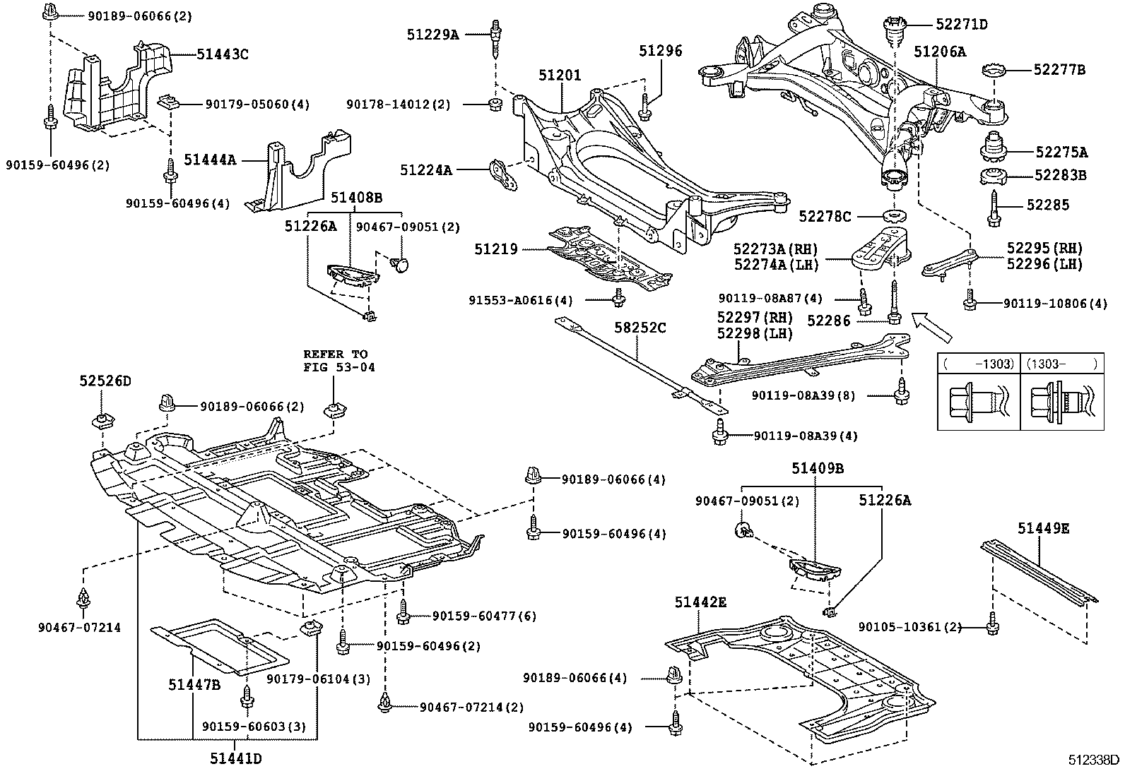  IS250 350 |  SUSPENSION CROSSMEMBER UNDER COVER
