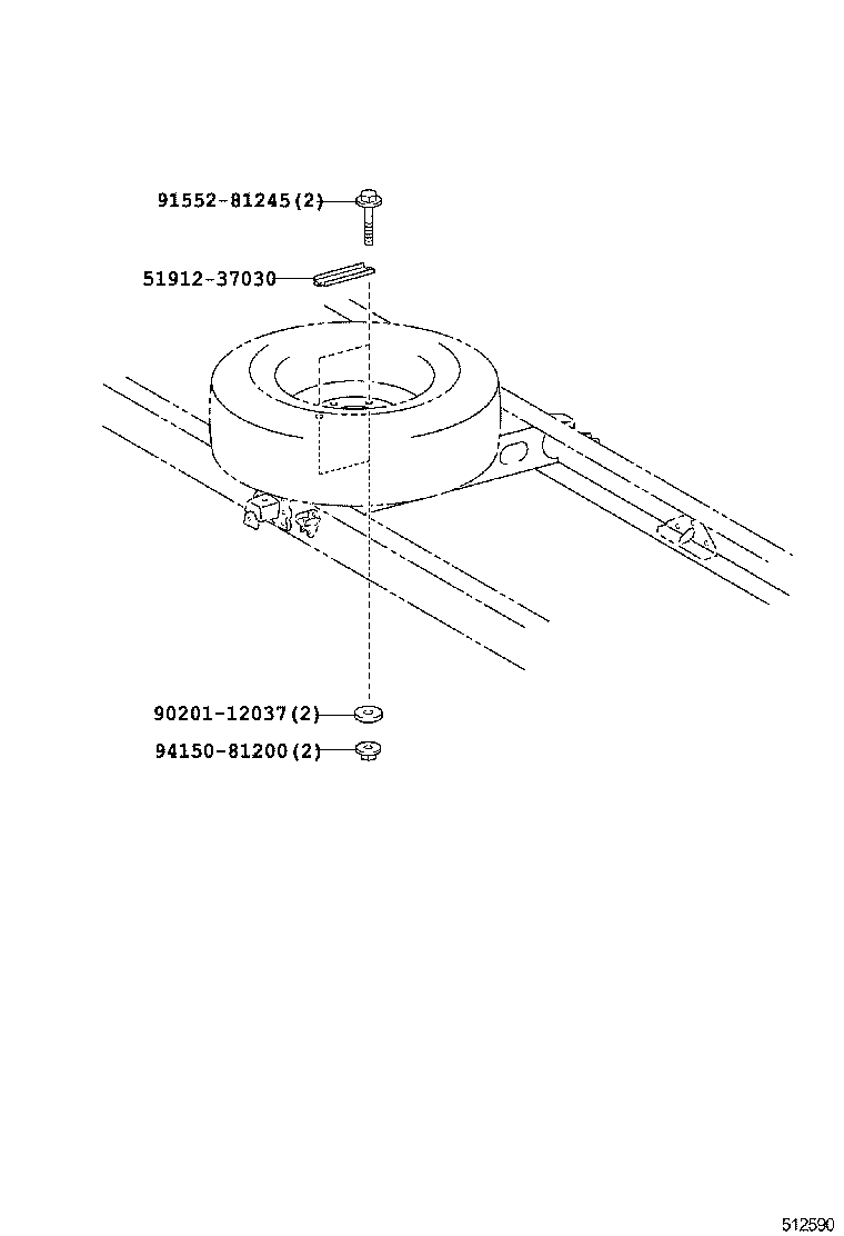  DYNA TOYOACE HV |  SPARE WHEEL CARRIER
