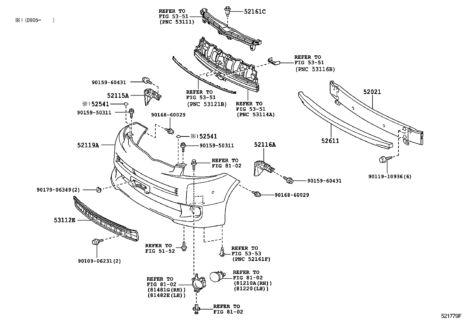  NOAH VOXY |  FRONT BUMPER BUMPER STAY