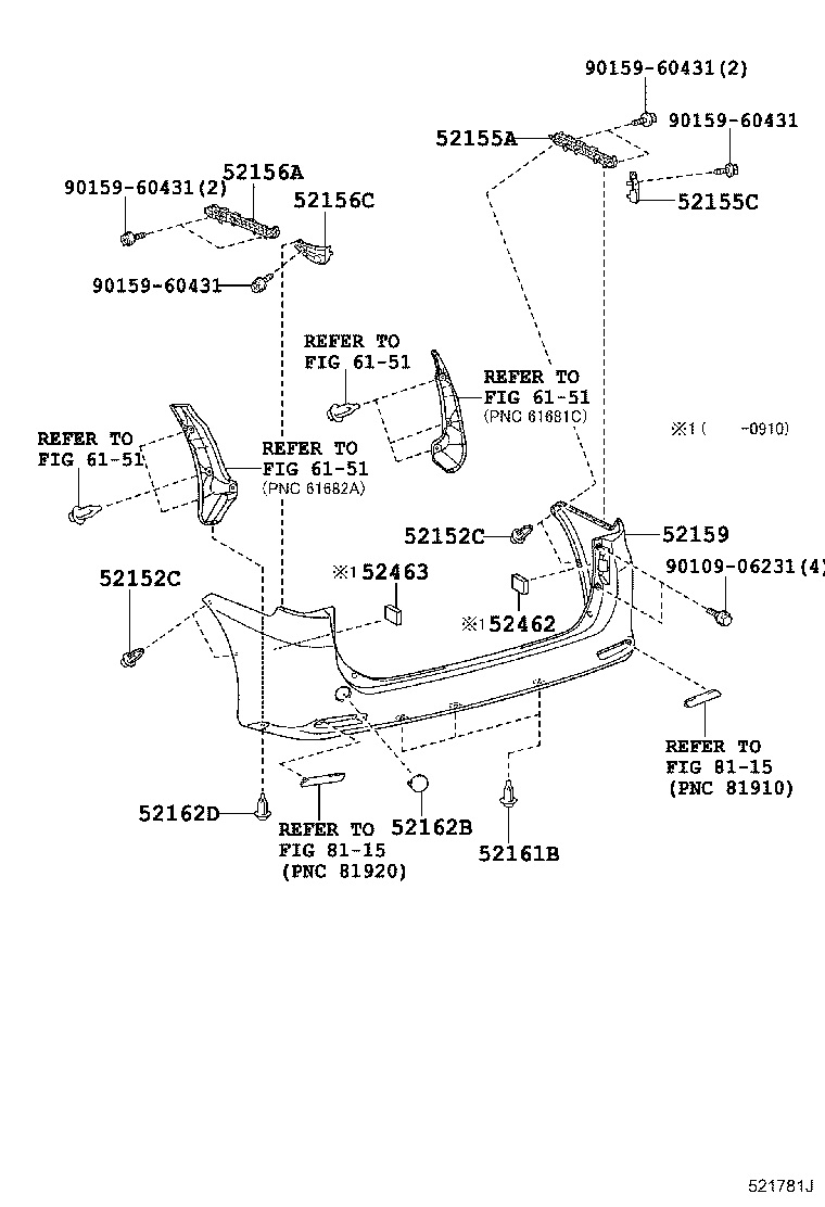  NOAH VOXY |  REAR BUMPER BUMPER STAY