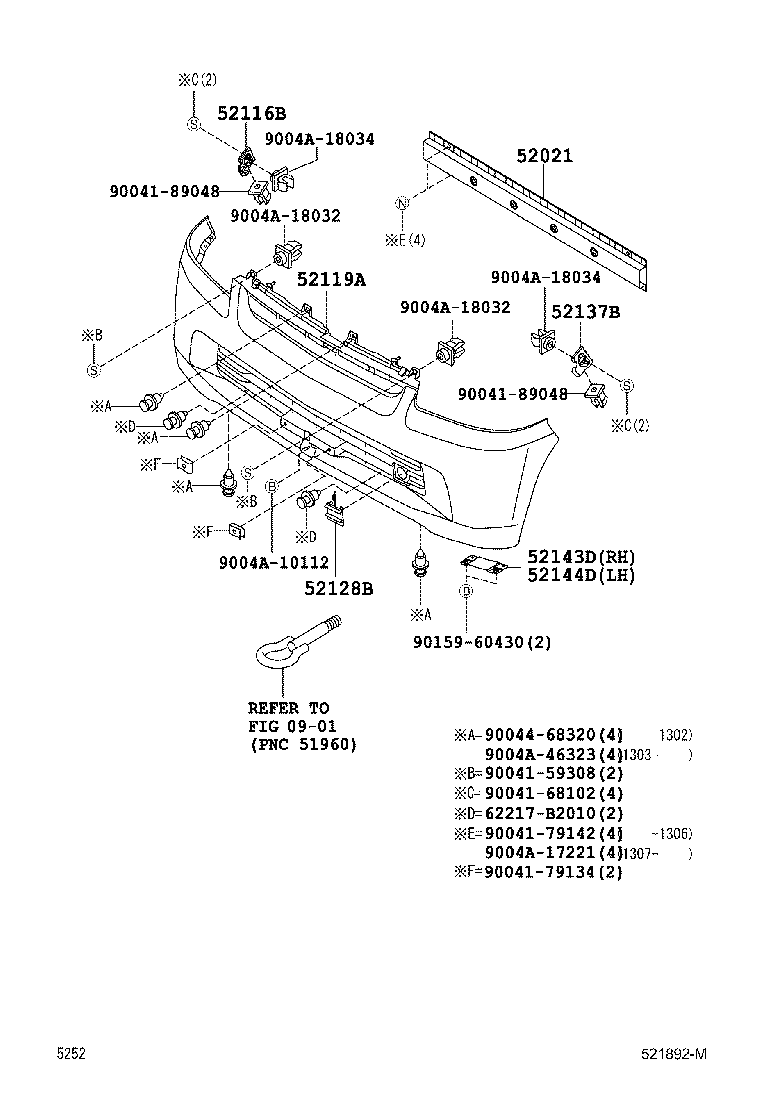  LITE TOWNACE |  FRONT BUMPER BUMPER STAY