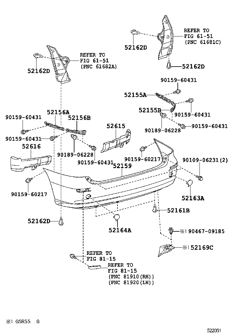  ESTIMA |  REAR BUMPER BUMPER STAY
