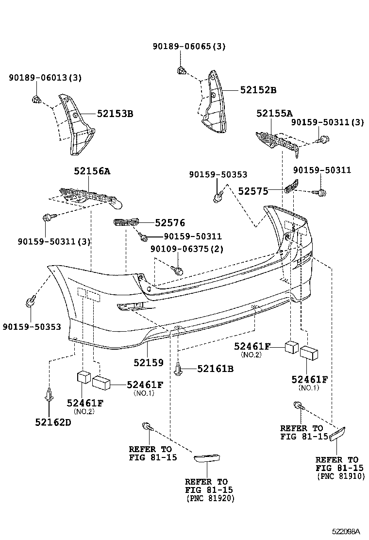  WISH |  REAR BUMPER BUMPER STAY